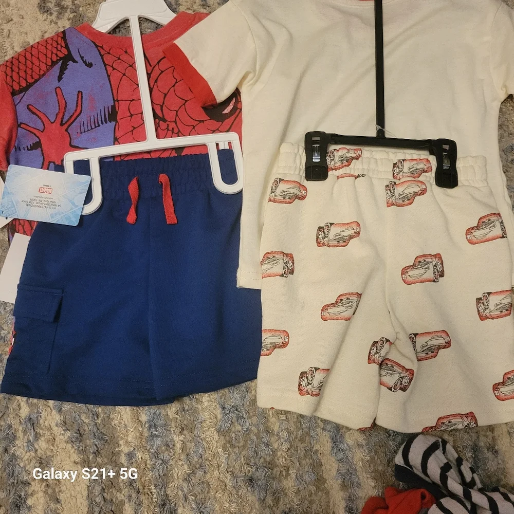 NWT 3T **Spider-Man & Cars Kids Set** Red & Blue
